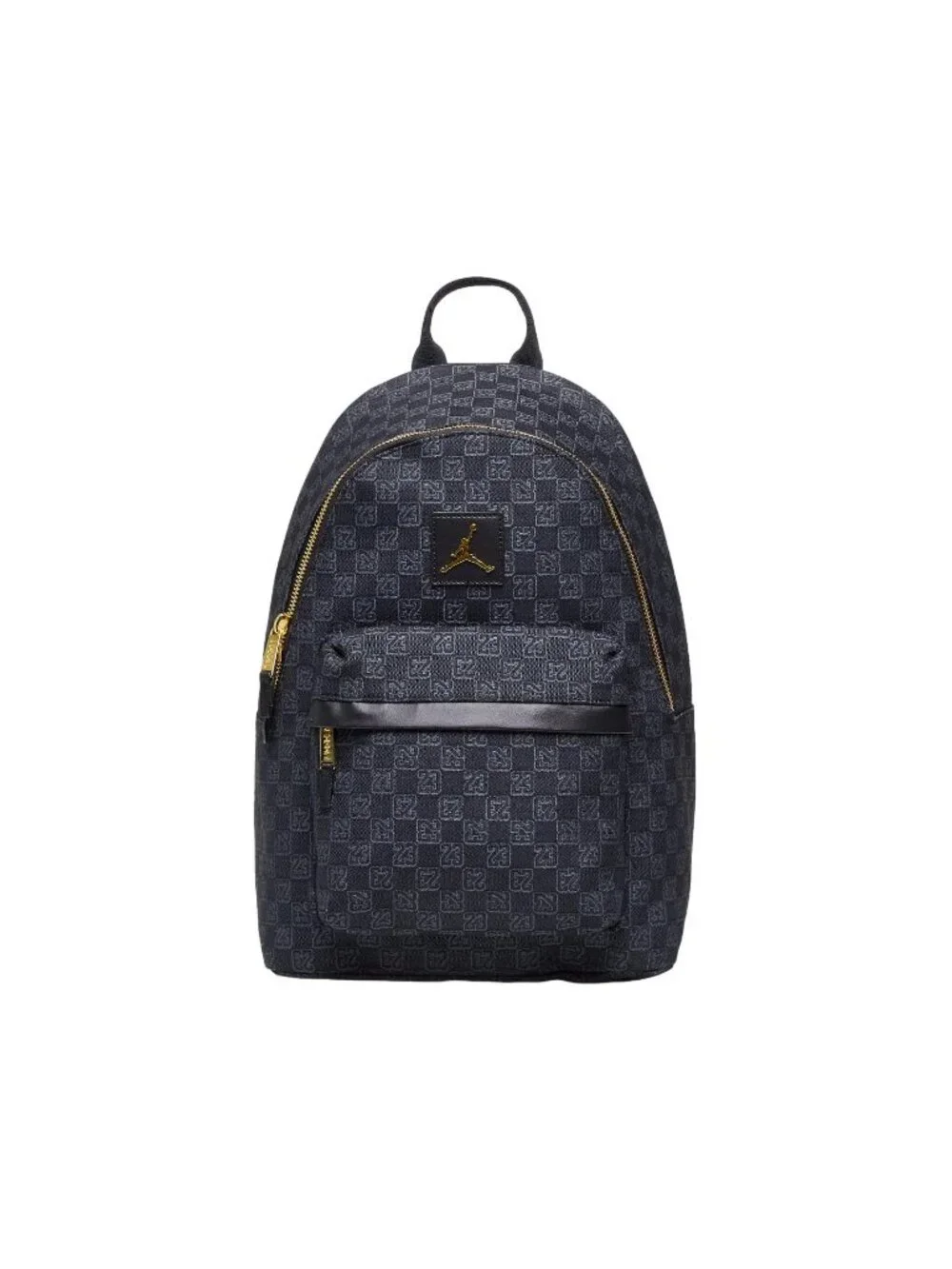 Back to School Jordan Monogram Backpack Black Gold Jumpman 23 Jacquard Full Size